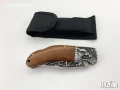 Руски сгъваем джобен нож с калъф"Тайга"/Вълк/Акула сталь 65х13, снимка 5