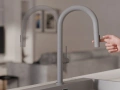 Сив смесител за кухня с изтегляща глава, 2 режима на струя - 9020, снимка 10