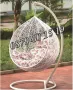 Люлка гнездо, градинска люлка тип гнездо бяла с бели на цветя възглавници, снимка 1