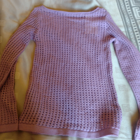 Пролетно лятна блуза на дупки в цвят лилаво , снимка 1 - Блузи с дълъг ръкав и пуловери - 44952944