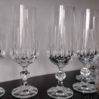 Комплект от 6 кристални чаши за бяло вино/шампанско. , снимка 13 - Чаши - 44969041