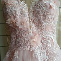 Нежна розова бална рокля ХС/С, снимка 1 - Рокли - 45680637