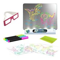 Магическа, светеща 3D дъска за рисуване с цветни маркери, снимка 4 - Рисуване и оцветяване - 45813020
