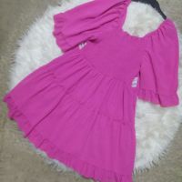 РАЗКОШНА рокля в наситен розов цвят 2ХЛ/3ХЛ размер, снимка 8 - Рокли - 45741745