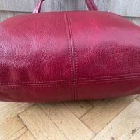 Червена кожена чанта на Musette, снимка 6 - Чанти - 45842132