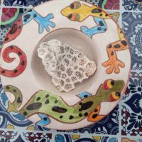  керамична чинийка с гущерчета от Тенерифе, снимка 2 - Декорация за дома - 45445228