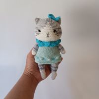 Детска играчка котенце, ръчна изработка, плетени играчки, подарък за момиче , снимка 2 - Други - 45387619