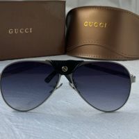 Gucci 2024 мъжки слънчеви очила авиатор с кожа 5 цвята, снимка 6 - Слънчеви и диоптрични очила - 45591492