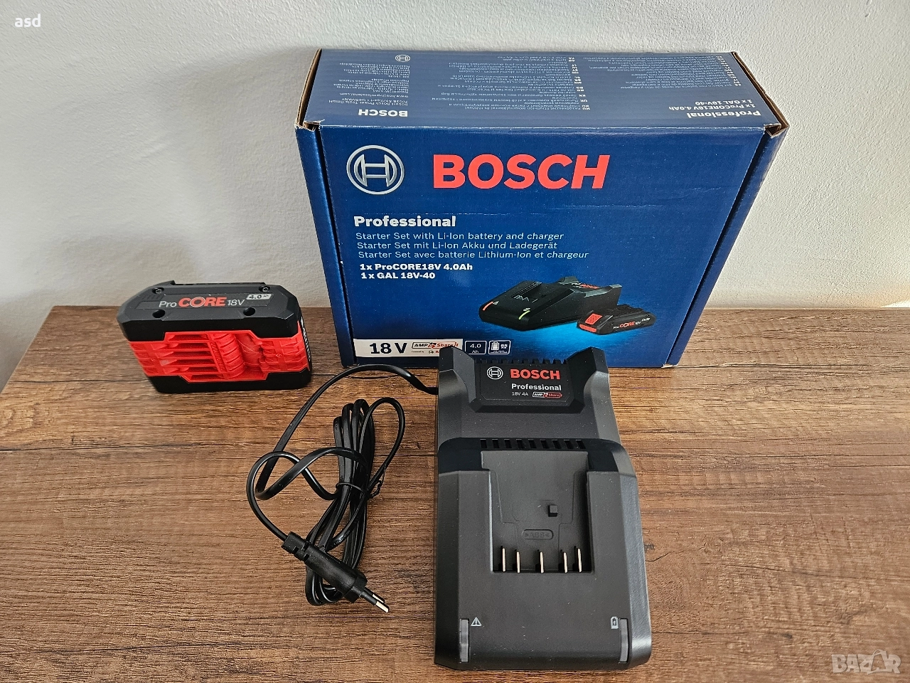 BOSCH 4Ah 18V Нова Батерия и Зарядно , снимка 1