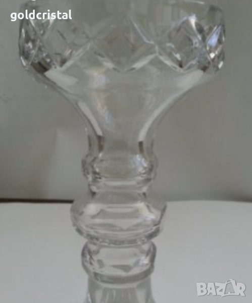  кристален свещник ваза , снимка 1