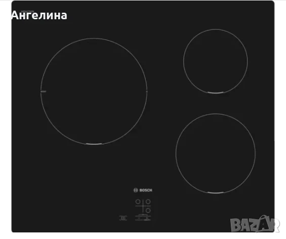 Готварски плот, Bosch PUC611AA5E, SER2, Induction hob, 60 cm, 3 zones, surface mount without frame, , снимка 1