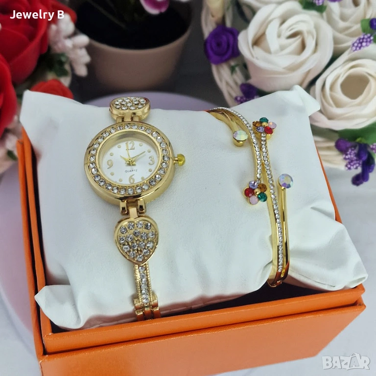 Часовник и гривна с камъни, снимка 1