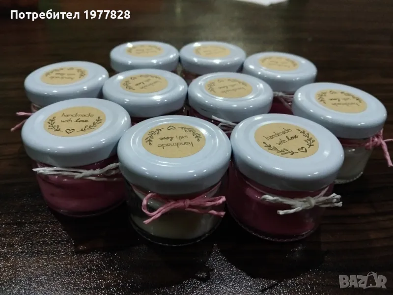 свещи в мини бурканчета , снимка 1