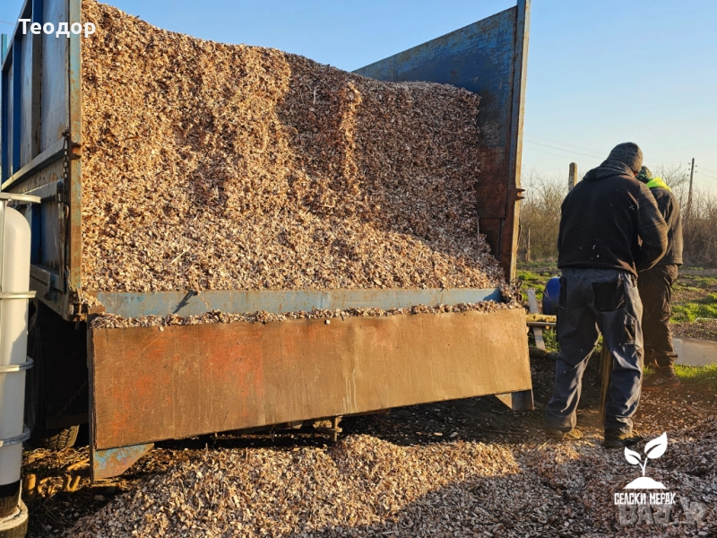 Дървесен чипс за мулчиране и компостиране – доставка с камион, снимка 1