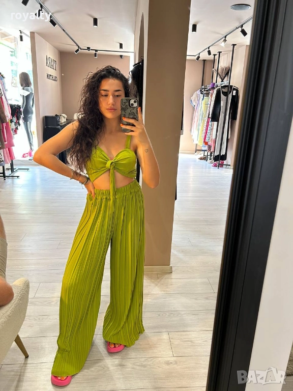 Зелен Дамски Комплект , снимка 1