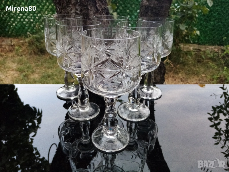 * Моника ромб * - кристален сервиз за вино !, снимка 1