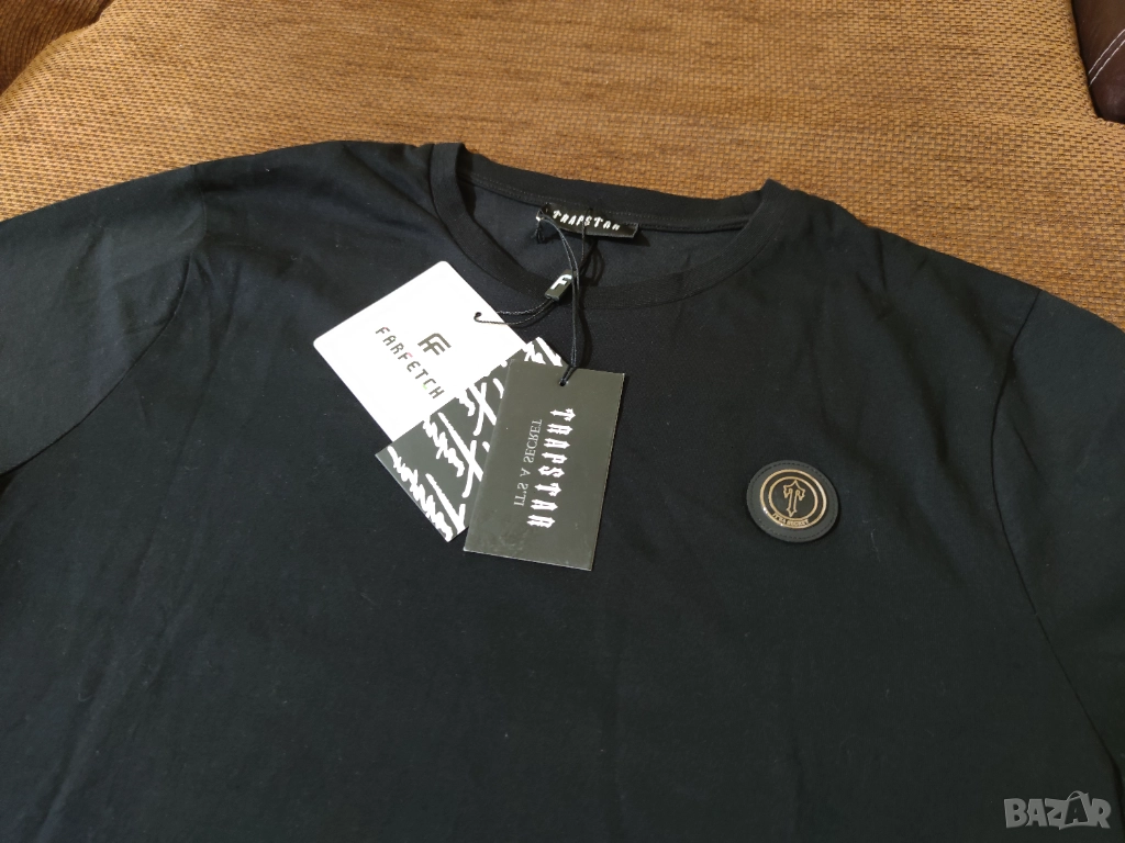 Trapstar Тениска с метално лого черна XL, снимка 1