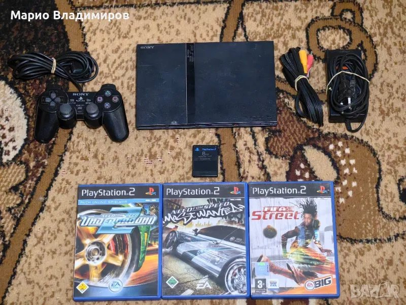 Playstation 2 slim пълен комплект с игри, снимка 1