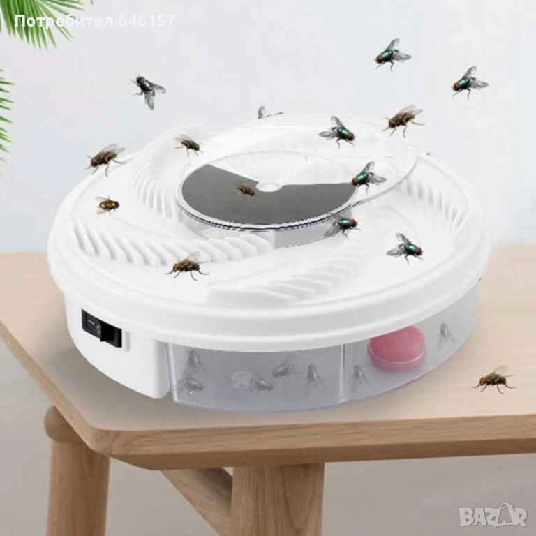Капан за мухи, безопасен, нетоксичен,  лесно преносим и ефикасен / Материал: пластмаса ABS ; Работи , снимка 1