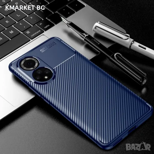 Huawei nova 9 Удароустойчив Carbon Fiber Калъф и Протектор, снимка 1