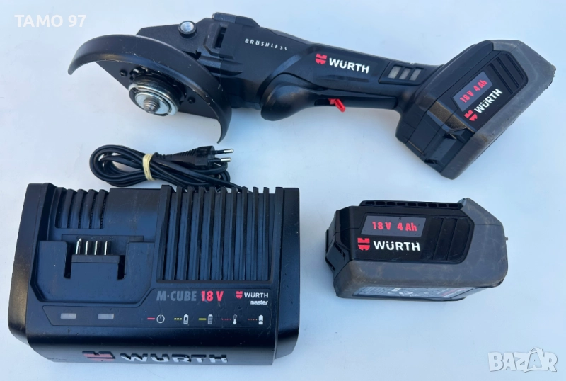 Wurth AWS 18-125 P M-Cube - Безчетков ъглошлайф 2x18V 4.0Ah, снимка 1