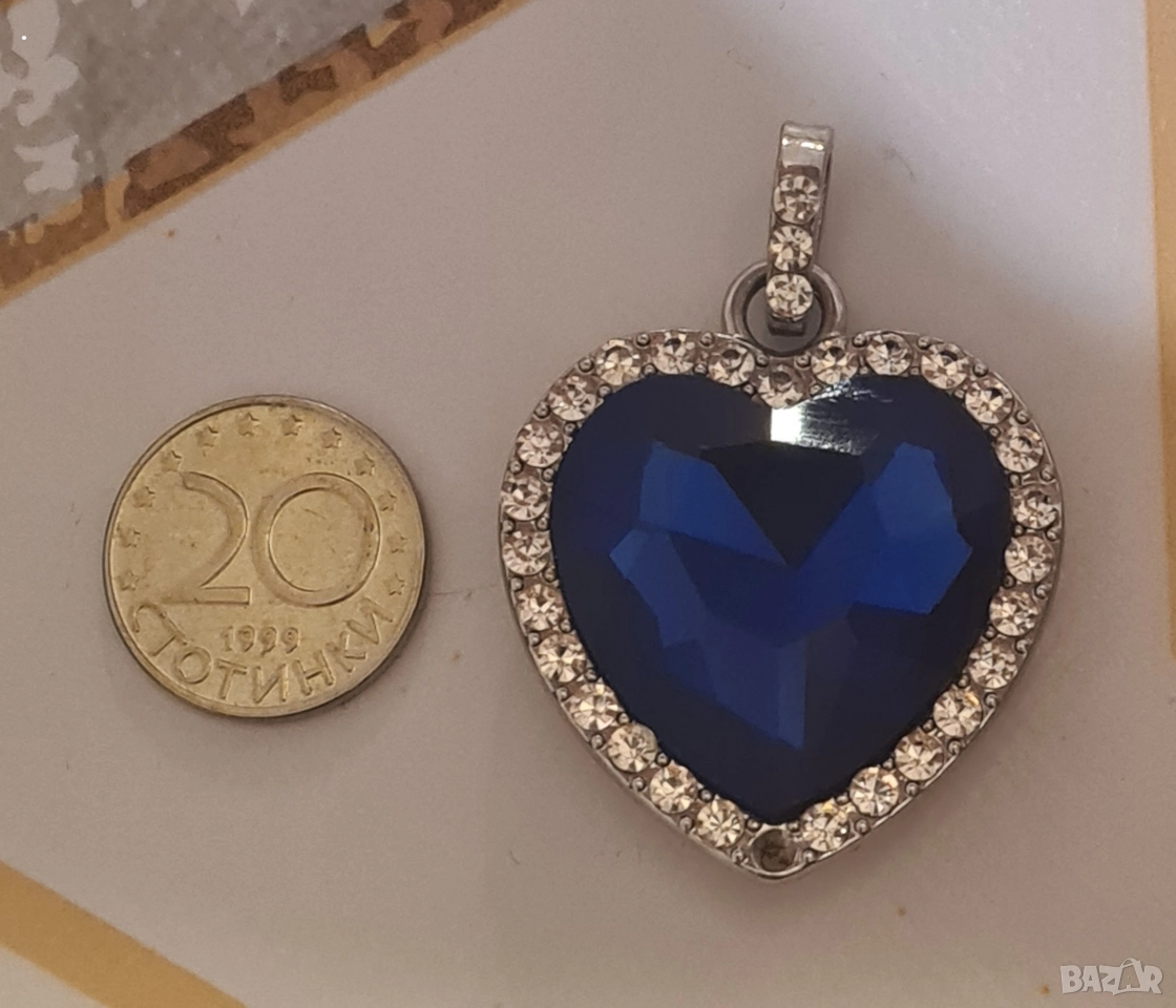 Колие СЪРЦЕТО НА ОКЕАНА от филма Титаник проба 925, снимка 1