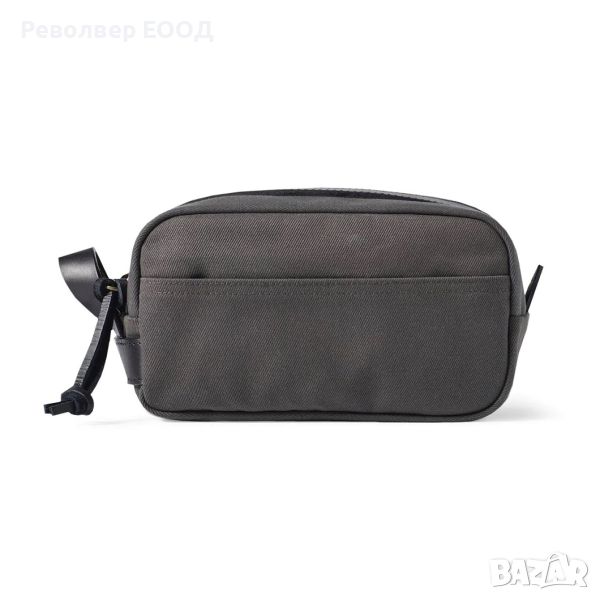 Малка чанта с кожа Filson - Travel Kit, в цвят Faded Black, снимка 1