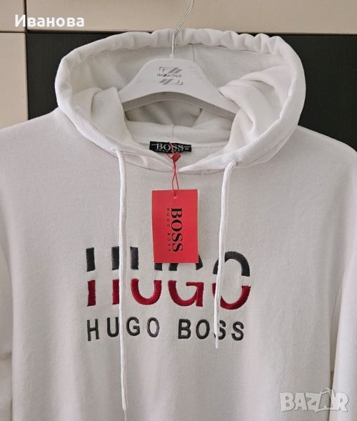 HUGO BOSS  Суичърт Чисто НОВ Качулка ПАМУК  100 процента  не е Щампа , снимка 1