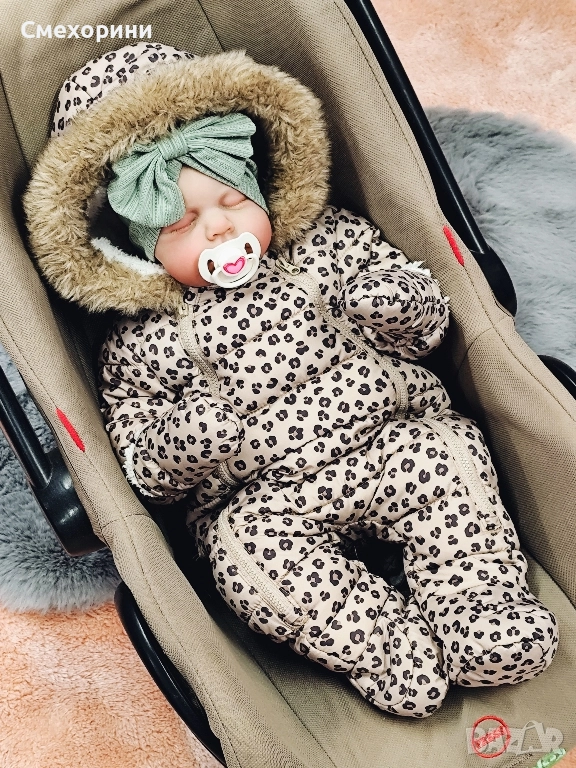 Нови бебешки зимни космонавти за момиченца 0-3 и 3-6 месеца , снимка 1