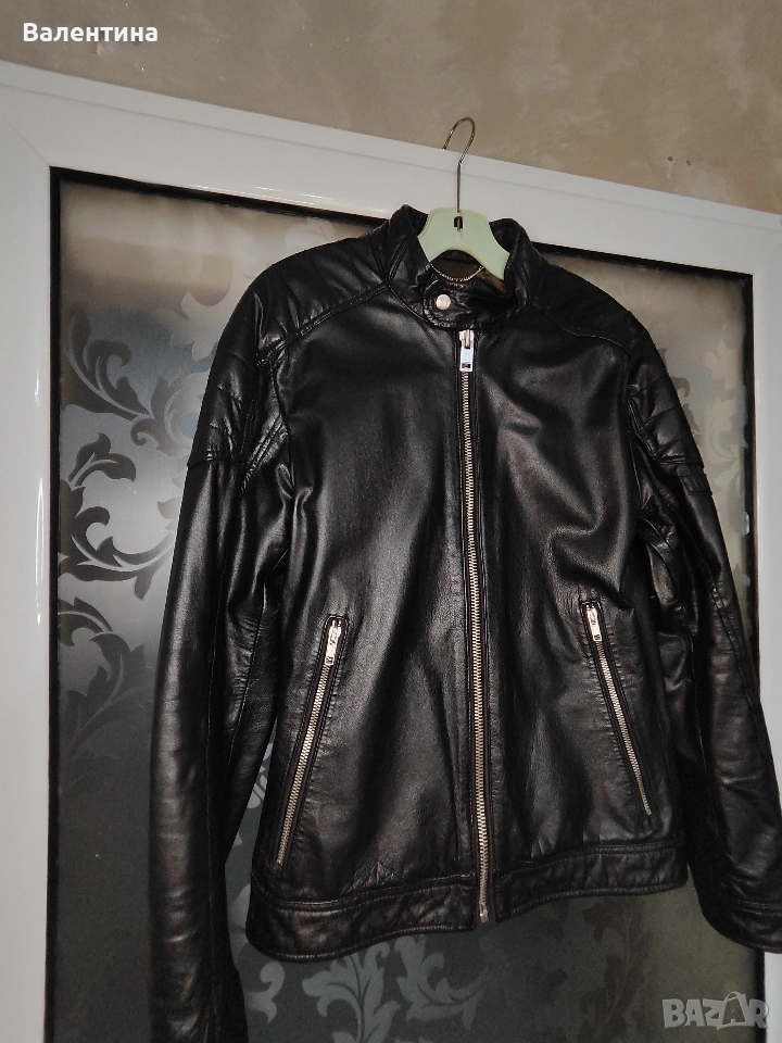 Diesel кожено мъжко яке, естествена кожа, М, снимка 1