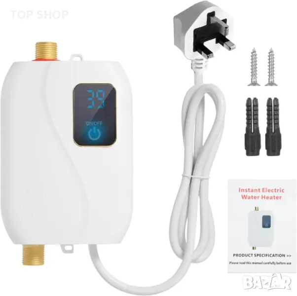 Мини електрически бойлер Mulcort, проточен бойлер 220V 3000W, снимка 1