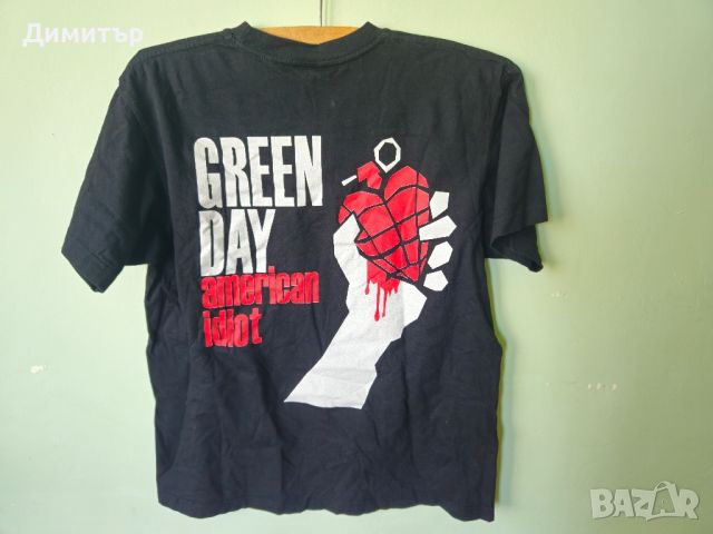 Green Day тениска band tee M music rock , снимка 4 - Тениски - 45933909