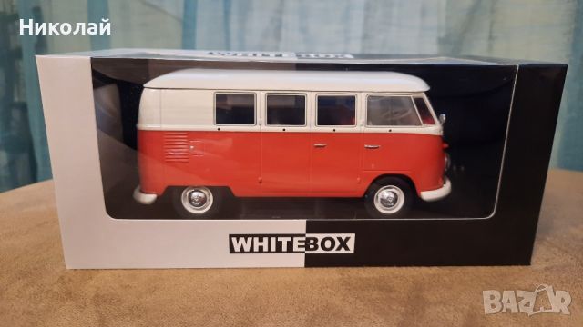 1960 Volkswagen Type 2 Bus T1 1:24 Whitebox/Hachette Diecast Колекционерски модел количка, снимка 9 - Колекции - 45092258