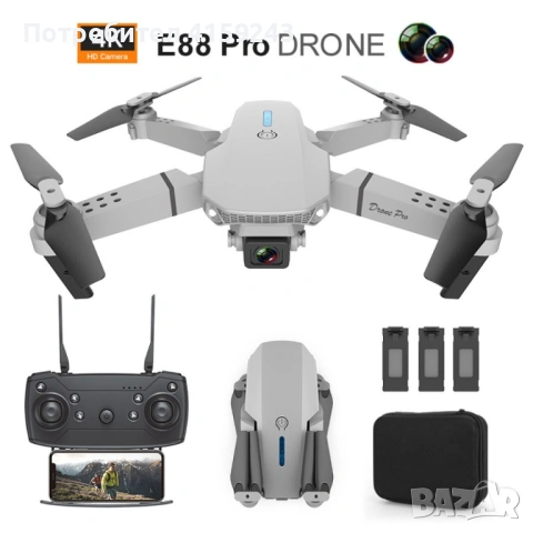 Дрон, 4k HD двойна камера, снимка 6 - Дронове и аксесоари - 53455072