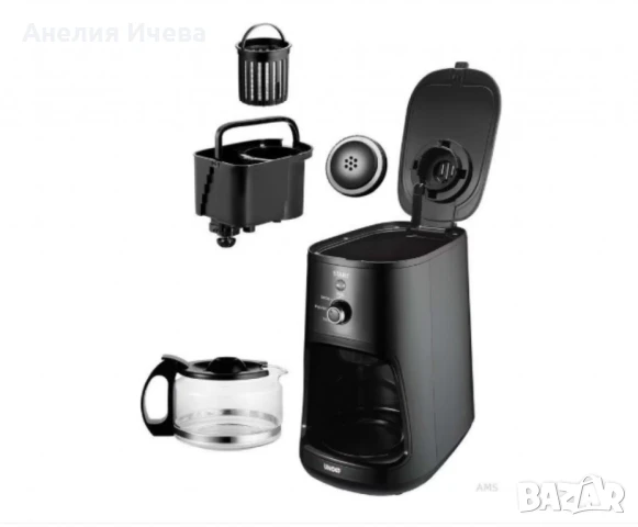 Компактна електрическа машина за приготвяне на кафе с устройство за смилане, снимка 3 - Кафемашини - 50711361