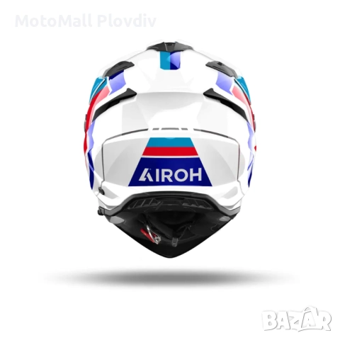 Каска Airoh Bandit Horn White Gloss, снимка 4 - Аксесоари и консумативи - 51784412