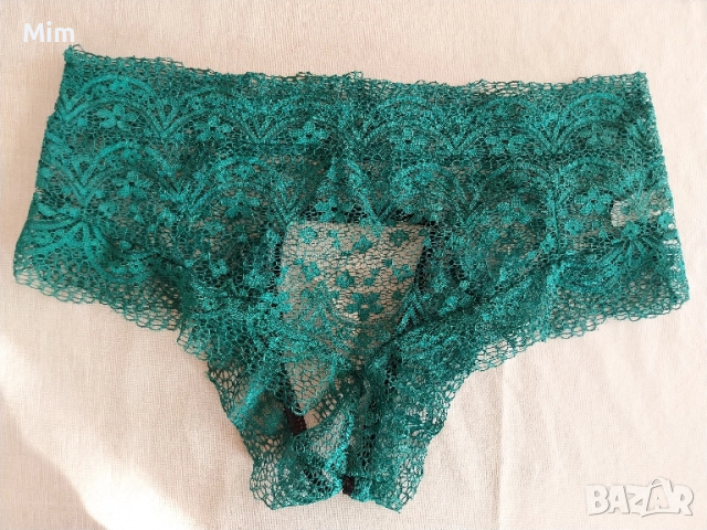 M/L Зелена дантелена бикина отворена отзад