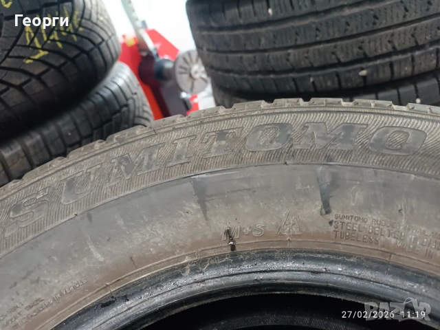 2бр.зимни гуми 215/70/16 Sumitomo, снимка 4 - Гуми и джанти - 53663734