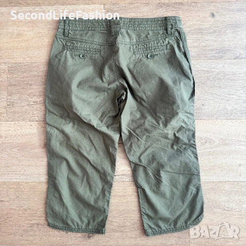 Дамски 3/4 панталони Nike Sportswear цвят каки зелено Винтидж размер M, снимка 7 - Къси панталони и бермуди - 53890305