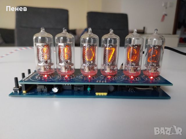 Часовник с газоразрядни лампи, nixie clock, снимка 2 - Друга електроника - 45649715