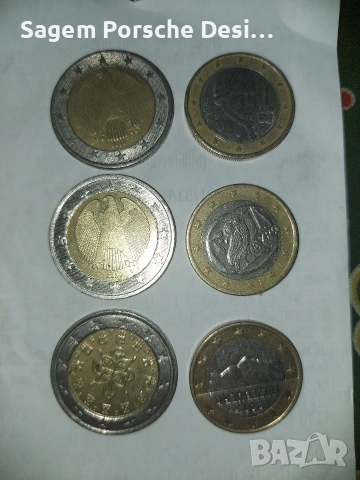 Монети 1 euro 2 euro