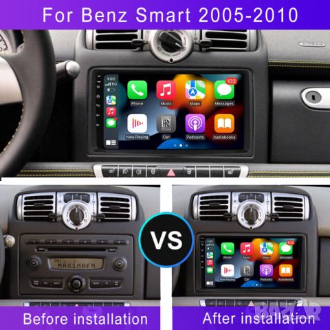 Мултимедия за, Mercedes-Benz, Smart, 2005-2010, Навигация за Smart, с Android, плеър, двоен дин  , снимка 6 - Аксесоари и консумативи - 45493848