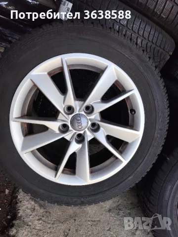 Оригинални алуминиеви джанти 5х112 с зимни гуми 205/60/16