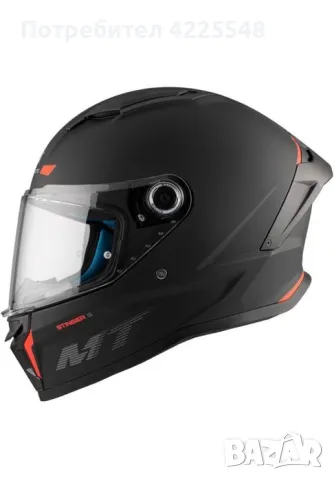 Чисто нова каска MT HELMETS STINGER черно-оранжева размер М, снимка 1 - Аксесоари и консумативи - 47146010