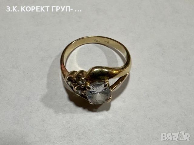 Златен пръстен 14к, 4,37гр, снимка 6 - Пръстени - 51501156