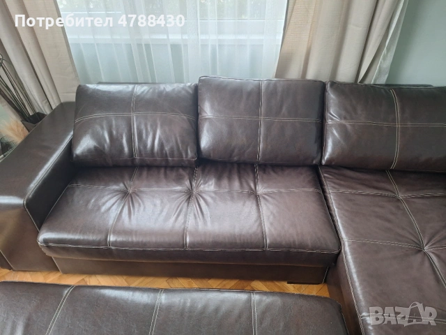 Кожен диван, снимка 2 - Дивани и мека мебел - 54099709
