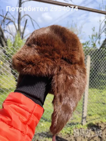 шапка /ушанка от естествен косъм лисица 49лв, снимка 1