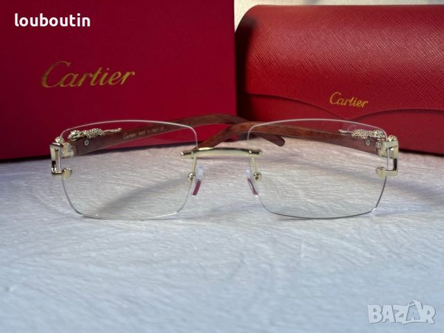 Cartier висок клас слънчеви очила Мъжки Дамски слънчеви с дървени дръжки, снимка 13 - Слънчеви и диоптрични очила - 45639990