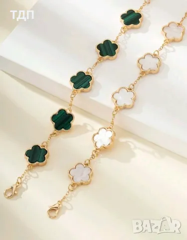 Дамска гривна от медицинска стомана модел Alhambra by Van Cleef & Arpels , снимка 6 - Гривни - 49548279