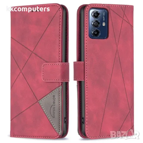 Motorola Moto G Play (2024) BINFEN COLOR Magnetic Wallet Калъф и Протектор, снимка 4 - Калъфи, кейсове - 49920534
